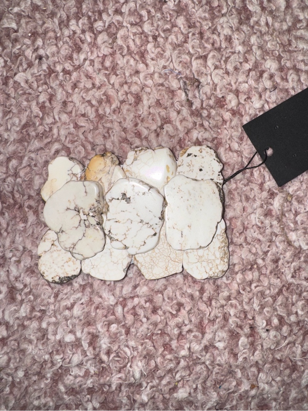 White Turquoise Stone Statement Belt Buckle